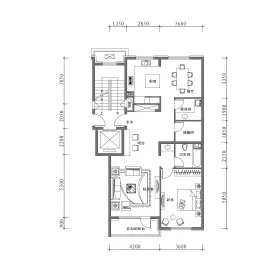 万科翡翠别墅·有山3室2厅1厨3卫建面115.00㎡