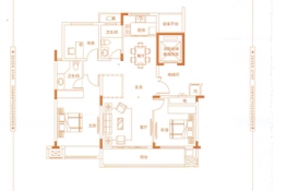 七星桂园3室2厅1厨2卫建面120.00㎡