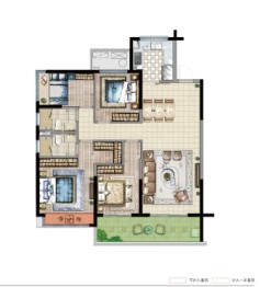 时代天境4室2厅1厨2卫建面127.00㎡