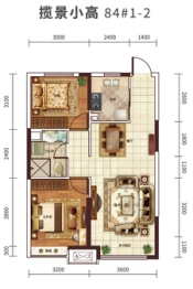 沈抚恒大·养生谷2室2厅1厨1卫建面93.00㎡