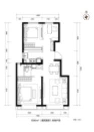 万科翡翠书院3室2厅1厨1卫建面90.00㎡