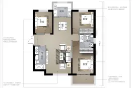 树人莱雅居二期3室2厅1厨2卫建面134.0㎡