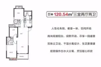 建筑面积约120.54平米三室两厅两卫