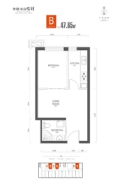 华鼎泰富·公寓1室1厅1厨1卫建面47.65㎡