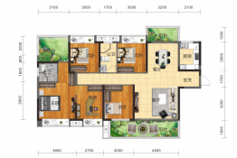 万象开云府6室2厅1厨2卫建面158.00㎡