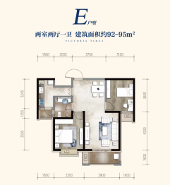 维多利亚时代2室2厅1厨1卫建面92.00㎡