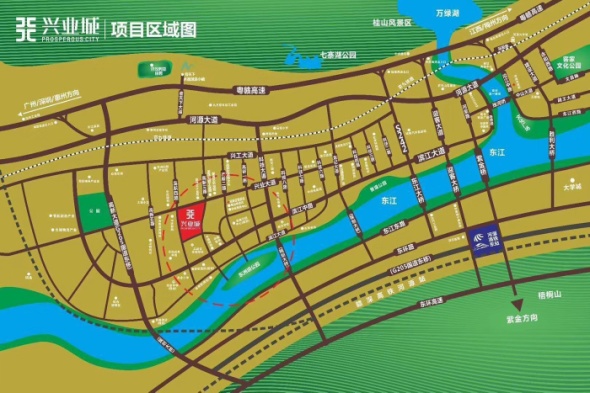 天才兴业城交通图