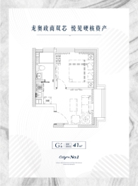 大华龙悦1室1厅1厨1卫建面41.00㎡