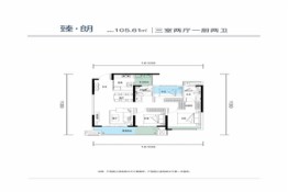 地建嘉信·臻华府3室2厅1厨2卫建面105.00㎡