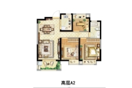 禹洲·金陵郎廷3室2厅1厨1卫建面87.00㎡