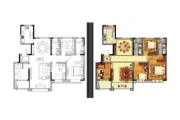 阳城院子4室2厅1厨2卫建面140.00㎡