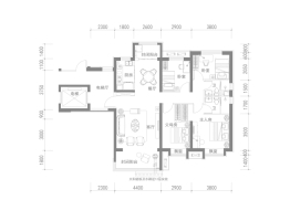 忻州碧桂园4室2厅1厨2卫建面150.00㎡