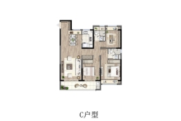 国铁保利和光晨樾3室2厅1厨2卫建面117.00㎡