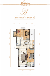 世纪荟萃3室2厅1厨2卫建面150.00㎡