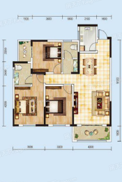 铜锣洲壹号3室2厅1厨2卫建面125.88㎡