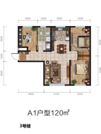 水龙湾3室2厅1厨1卫建面120.00㎡