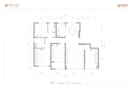 绿城诚园4室2厅1厨2卫建面134.00㎡