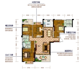 外滩壹号4室2厅1厨3卫建面130.18㎡