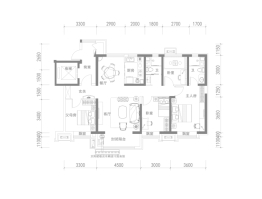 忻州碧桂园4室2厅1厨2卫建面142.00㎡