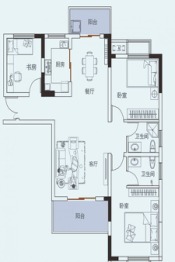 襄阳路九号3室2厅1厨2卫建面100.00㎡