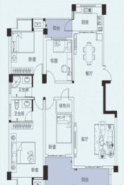 襄阳路九号4室2厅1厨2卫建面100.00㎡