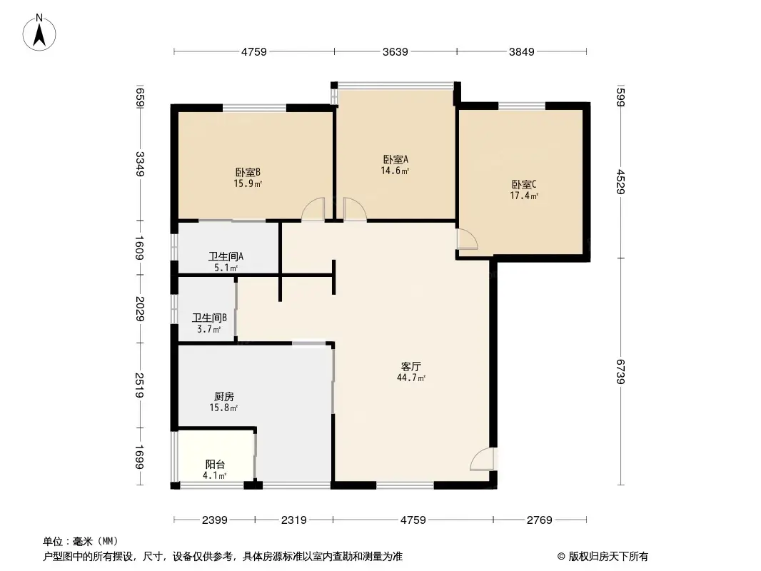 长城花园户型图片