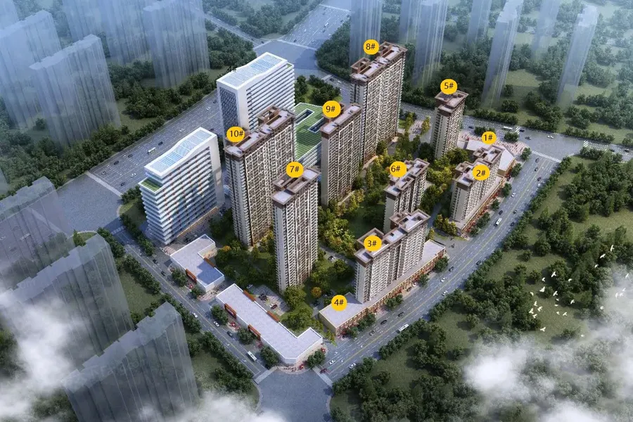 鸟瞰图拖动图片可以查看其它楼栋信息