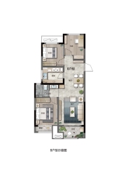 康桥香蔓郡3室2厅1厨1卫建面89.00㎡