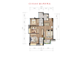 成锦熙锦5号3室2厅1厨2卫建面111.65㎡