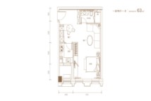 北大资源阅城公寓10#标准层63平户型