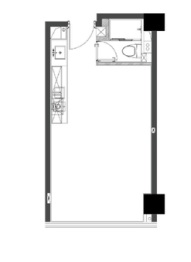 熙汐loft1室1厅1厨1卫建面46.00㎡