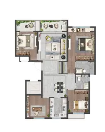 招商·徐州中心4室2厅1厨2卫建面134.0㎡