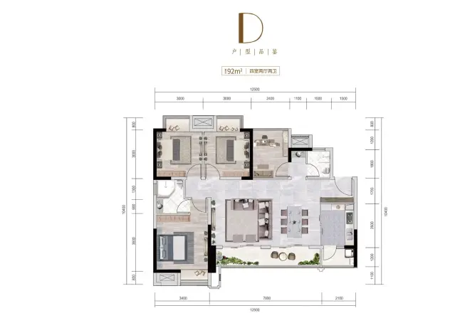 成都城投锦樾峰境户型图