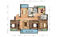 YA130，-4室2厅2卫1厨，-建筑面积约130.00平米