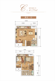 广安·未来城2室1厅1厨2卫建面41.77㎡