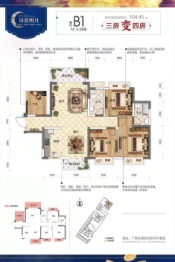 诗蓝明月4室2厅1厨2卫建面104.45㎡