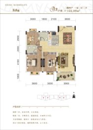 涢东学府3室2厅1厨2卫建面122.09㎡