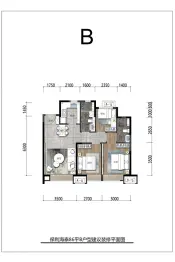 保利拾光年3室2厅1厨2卫建面86.00㎡