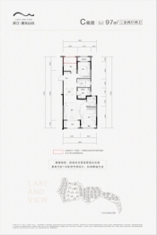 滨江湖光山社3室2厅1厨2卫建面97.00㎡