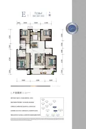 保利云上4室2厅1厨2卫建面138.0㎡