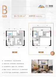 武汉青创城2室2厅1厨2卫建面72.95㎡