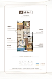 绿地中央广场3室2厅1厨2卫建面93.00㎡