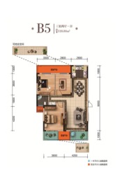 大美盛城Ⅲ期·美珑公园3室2厅1厨1卫建面117.00㎡