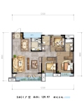 当代·中兴悦城5#C1，129.97m2三室两厅两卫