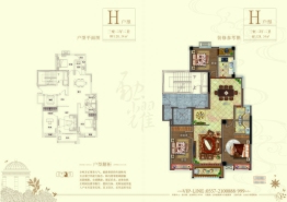 彼岸星城3室2厅1厨2卫建面128.34㎡