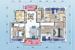 碧桂园·滨江原著4室2厅1厨2卫建面131.00㎡