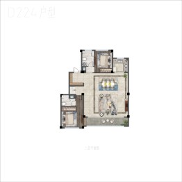 盛泽颐和公馆5室2厅1厨3卫建面222.0㎡