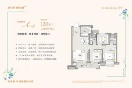 新空港孔雀城天玺3室2厅1厨2卫建面120.0㎡