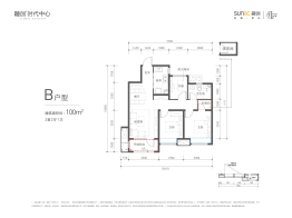 融创·时代中心3室2厅1厨1卫建面100.00㎡