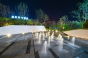 示范区夜景喷泉